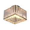 Square Crystal Semi-Flush Ceiling Light 23cm